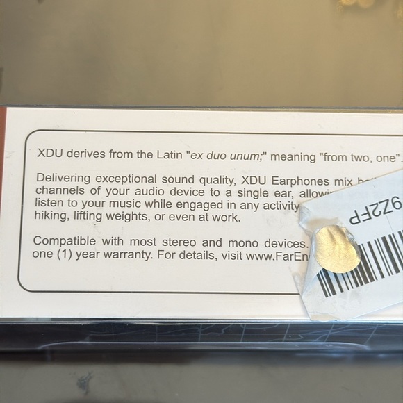 Far End Gear XDU Pathfinder Black and Silver Wired Single Earbud with Microphone - Picture 7 of 7